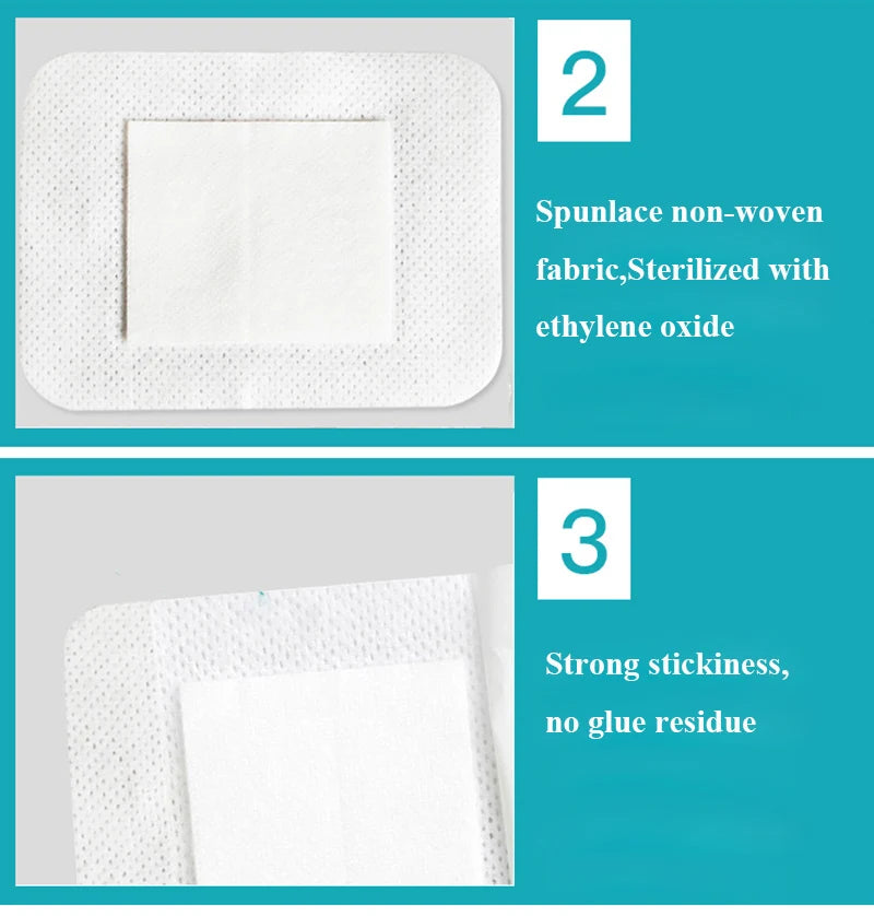 40Pcs Medical Wound Dressing Adhesive Trauma Postoperative Wound Hemostasis Patch Caesarean Section Large Size Band Aid Sticker