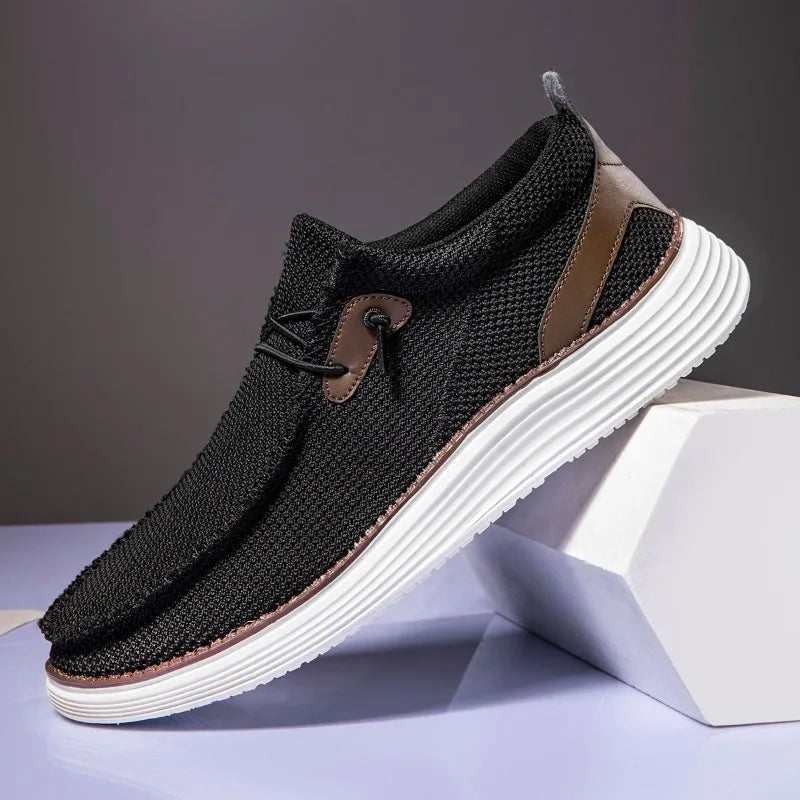 Men's Comfortable Loafers Shoes Durable Shoelace Cushioned Anti-Slip Sole Perfect for Work Trave Shoesl and Leisure shoes