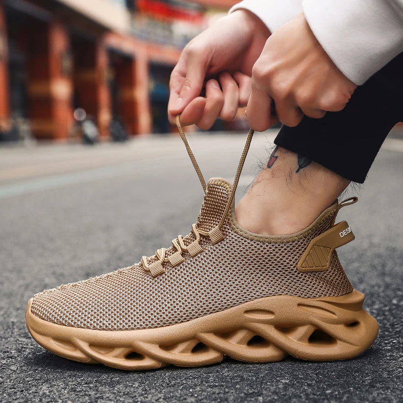 MAEDEF Casual Shoes Men Sneakers Running Shoes Non-slip Mesh Breathable Summer Outdoor Sports Shoe Anti Slip Walking Male Shoes