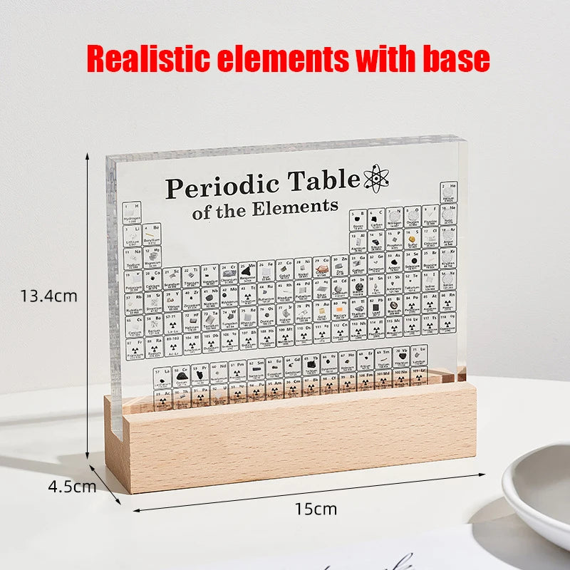 Exquisite Printing Acrylic Periodic Table Figurines Chemistry Chart Tool Physical Display Teaching Prop Creative Gift Desk Decor