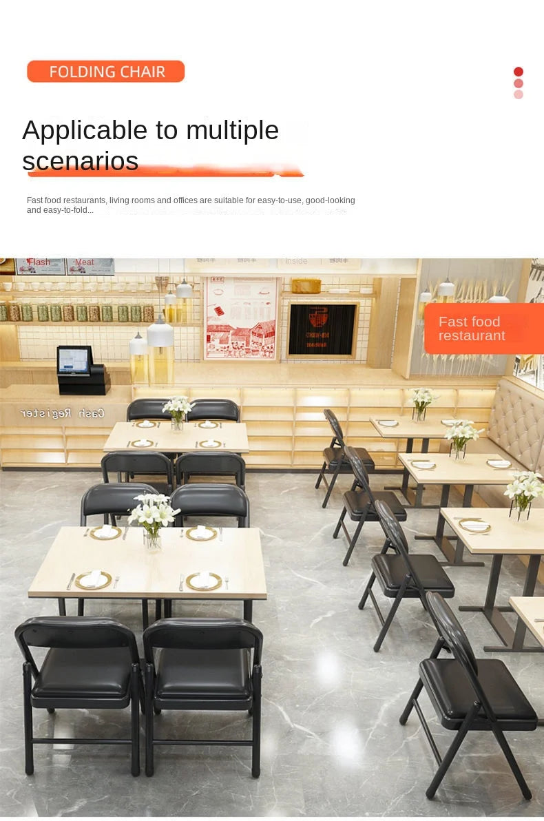 Simple Stool Backrest Chair Household Folding Chair Portable Computer Chair Training Conference Chair Dining Dormitory Office