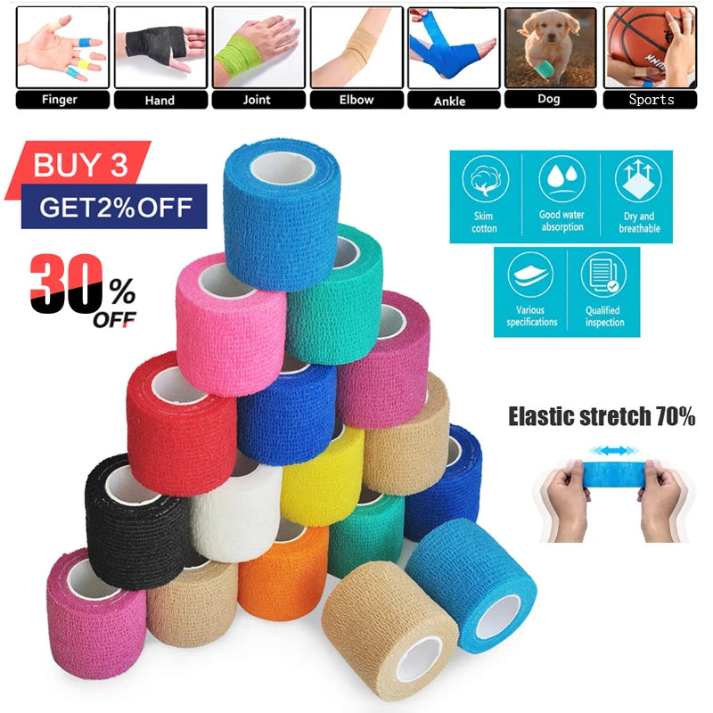 Elastic Bandage 1Pcs Bandage Elastic Self-Locking Bandage Kinesiology Tape Bandages for Boxing Tapes Adhesive Plaster Muay Thai