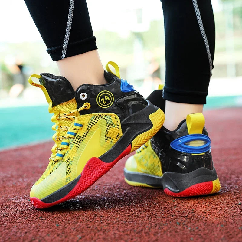 New Kids Basketball Shoes Boys Original Professional Men Field Breathable Gym Cushion Women Basketball Boots Tennis Sports Shoes