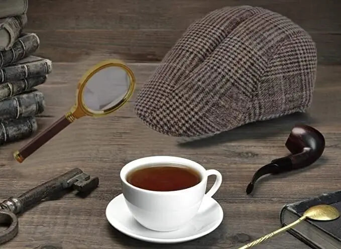 1920s Men Fancy Dress Costume Sets Detective Accessories with Hat Adult Detective Hat Man Inspector Costume Set for Halloween