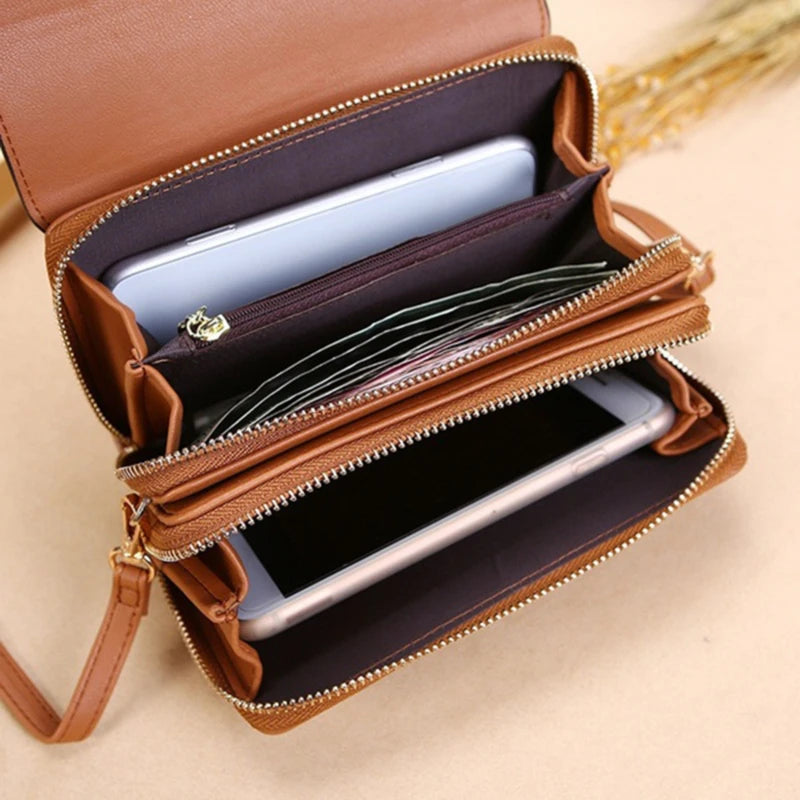 2024 Women's Wallet Korean Handbag Multi Card Large Capacity Casual Shoulder Bag Mobile Phone Packet Fashion New Style