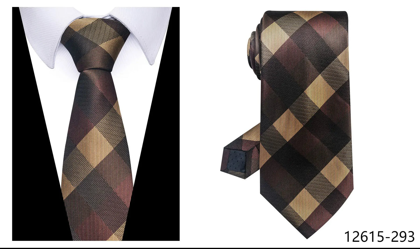 100% Silk Brand Tie Men High Grade Hot sale Woven Silk Gravatas Beige Suit Accessories Men Polka dot  Easter Day Necktie Cravate