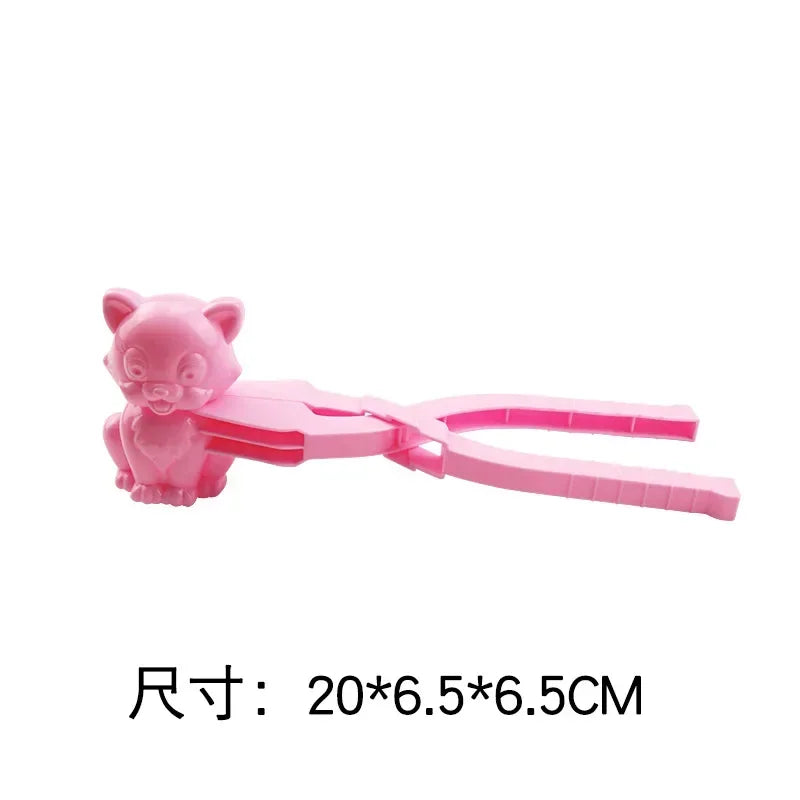 Cute Duck Shaped Snowball Maker Clip Children Outdoor Plastic Winter Snow Sand Mold Tool for Snowball Fight Outdoor Fun Sports