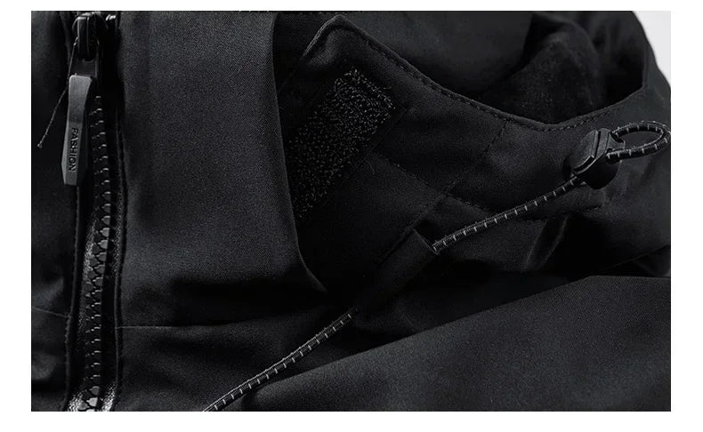 Winter Men Thick Warm Waterproof Parkas Jackets Hat Detachable Men Wool Liner Fleece Coats Male Parka Plus Size Winter Jacket