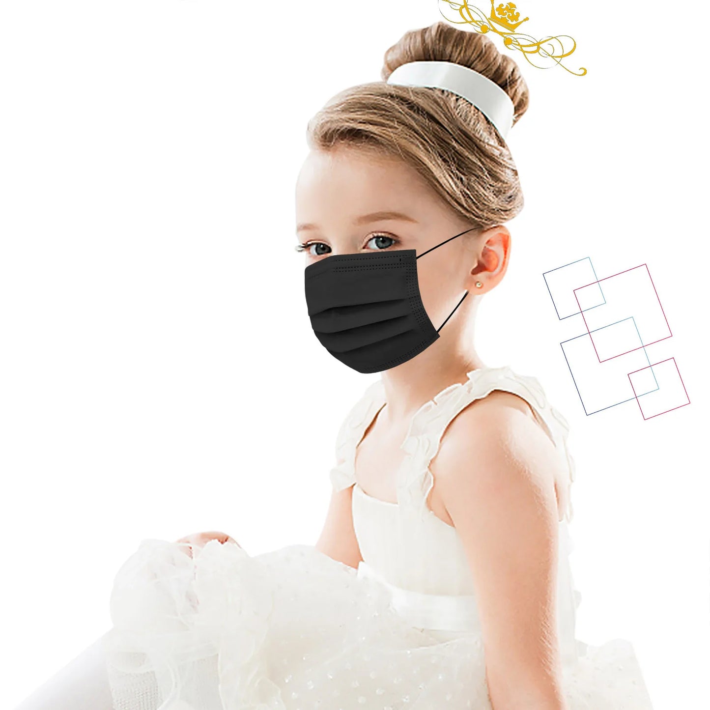 50pcs Kids Face Mask Disposable 3 Ply Safety Face Mask 4-12 Children Face Mask BUY TWO BOXES AND GET A FREE LAPTOP STAND