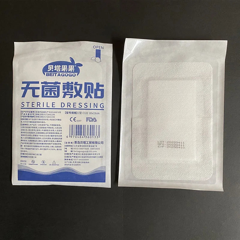 40Pcs Medical Wound Dressing Adhesive Trauma Postoperative Wound Hemostasis Patch Caesarean Section Large Size Band Aid Sticker