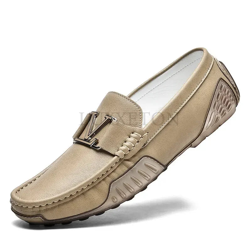 TINTINOS NEW 2024 Large Size 38~48 Mens Loafers Soft Luxury Moccasins High Quality Spring Autumn Genuine Leather Shoes for Men Flats Driving Shoe