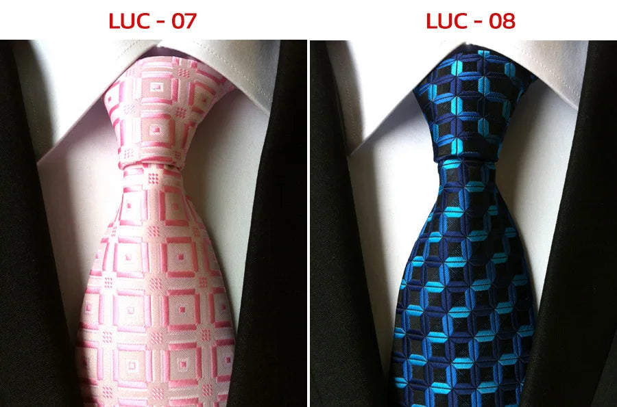 8cm Men's Tie Silk Plaids Floral Luxury Necktie Striped Ties For Men Business Formal Dresses Wedding Accessories Boy Tie