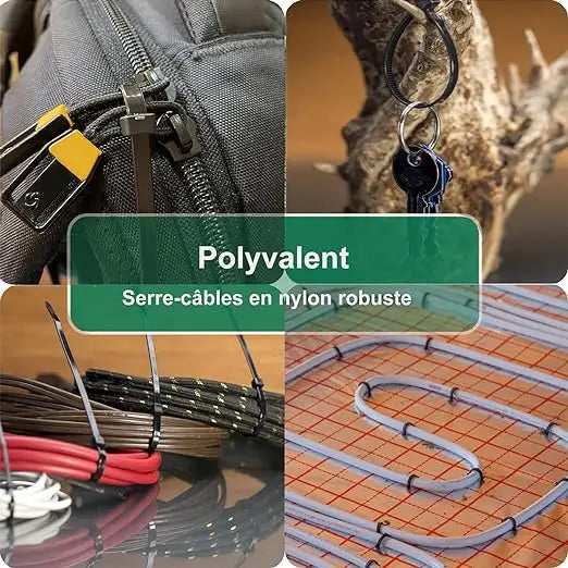 500Pcs Cable Management Assorted Industrial Supply Fasteners Plastic Wire Zip Ties Organiser Nylon Electric Cable Tie