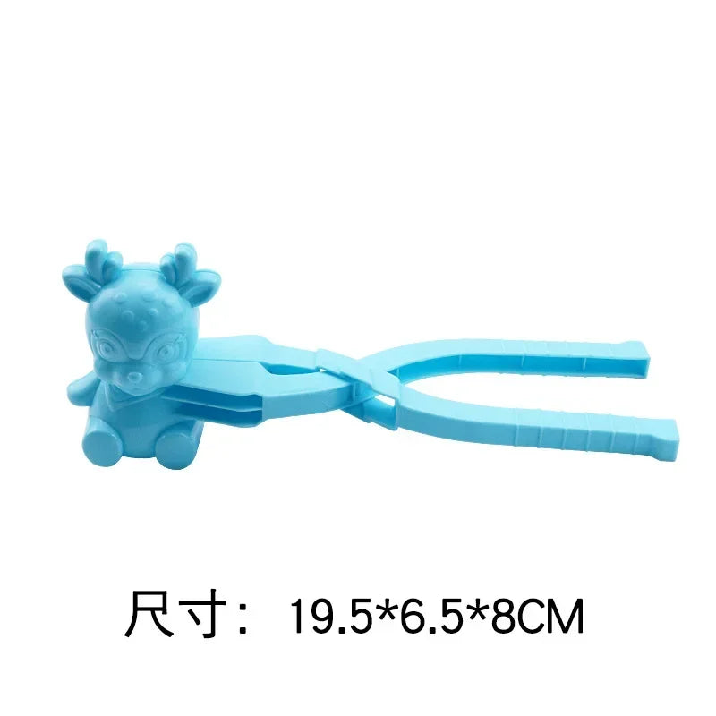 Cute Duck Shaped Snowball Maker Clip Children Outdoor Plastic Winter Snow Sand Mold Tool for Snowball Fight Outdoor Fun Sports