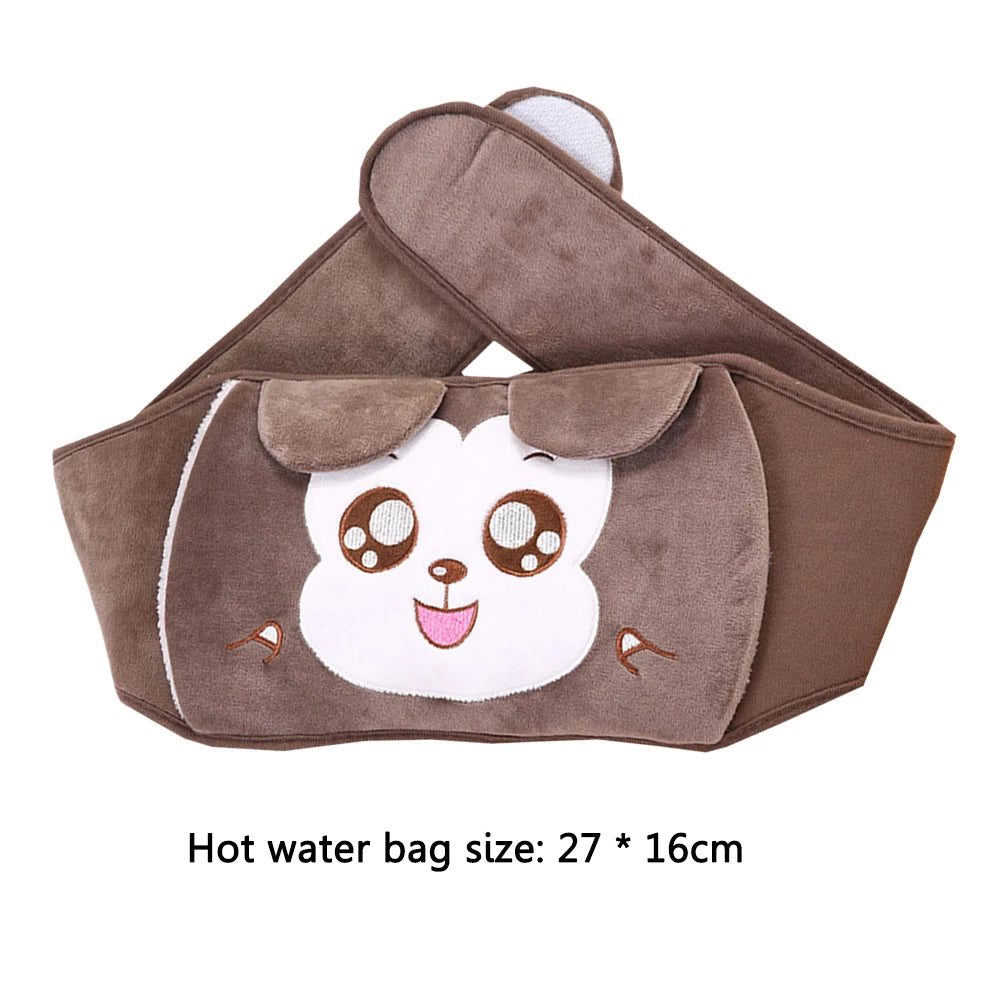 2Pcs Hot Water Bag Waist Cover Belt Stomach Abdominal Warming Band Hot Water Bottle Bag Warm Waist Cover Belt for Neck Back Hand