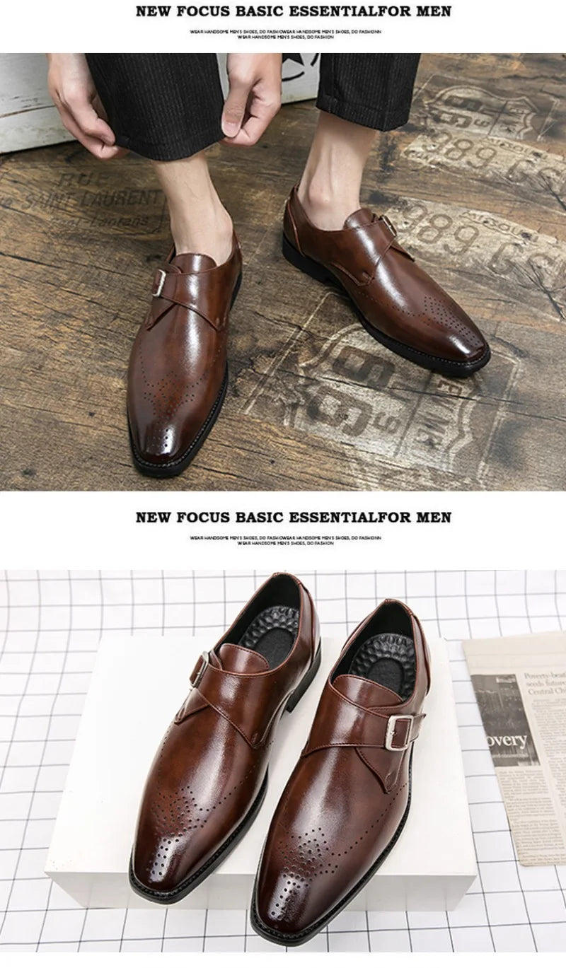 Designer Men's Shoes Classic Business Office Dress Shoe High Quality Casual Leather Shoes for Men Luxury Wedding Shoes Loafers