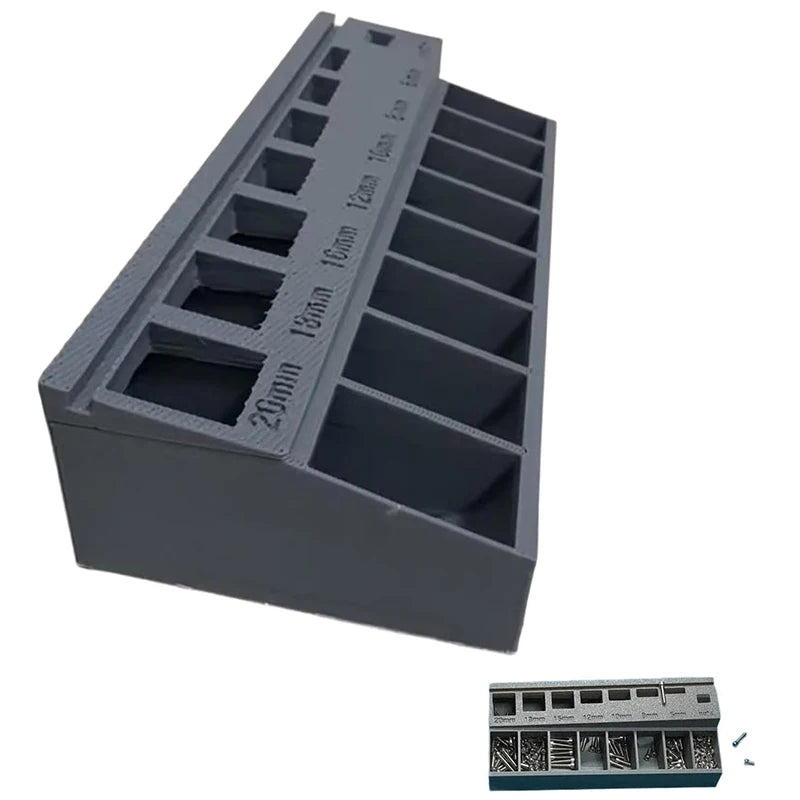 M3 Bolt Sorter, Bolt/Screw Length Sorter Tray With 7 Measuring Slots, 3D Printed M3 Screw Sort Tray For Precision Organization