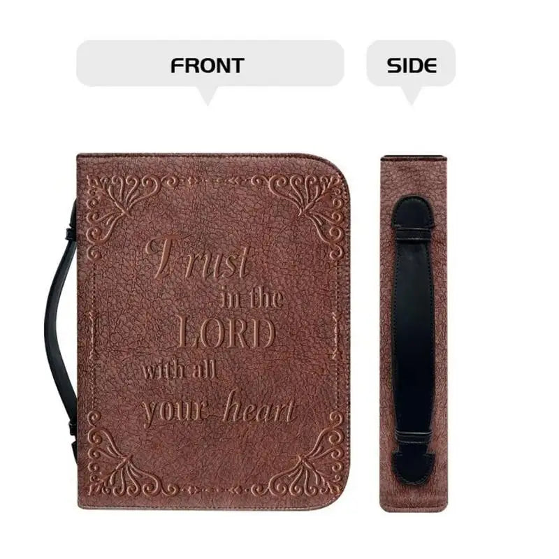 Vintage Bible Cover Carrying Case PU Leather Carrying Bag Protective Case Portable Carrying Book Case Church Bag With Handle