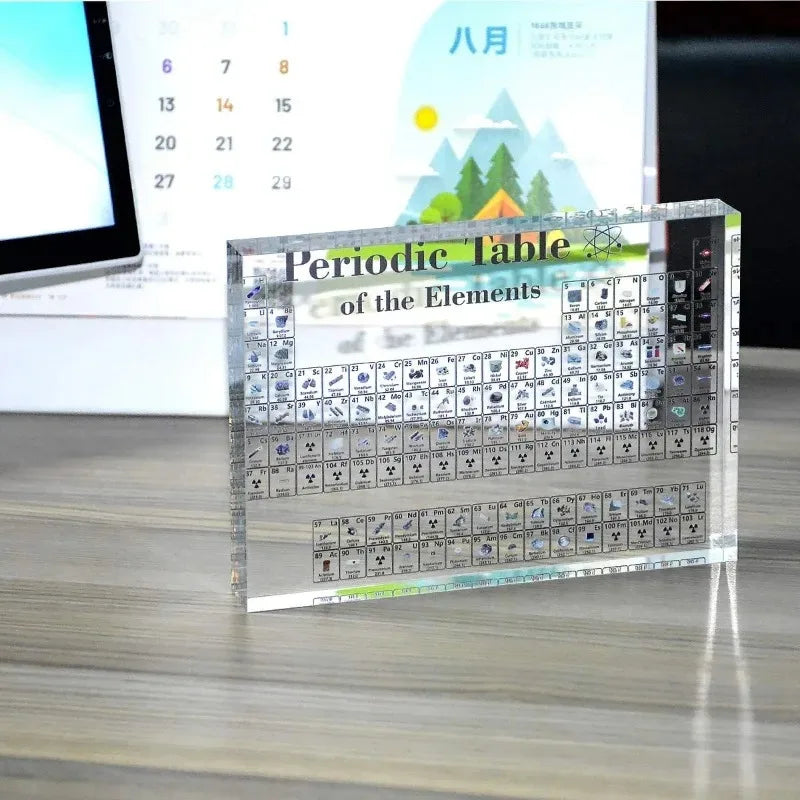 Exquisite Printing Acrylic Periodic Table Figurines Chemistry Chart Tool Physical Display Teaching Prop Creative Gift Desk Decor