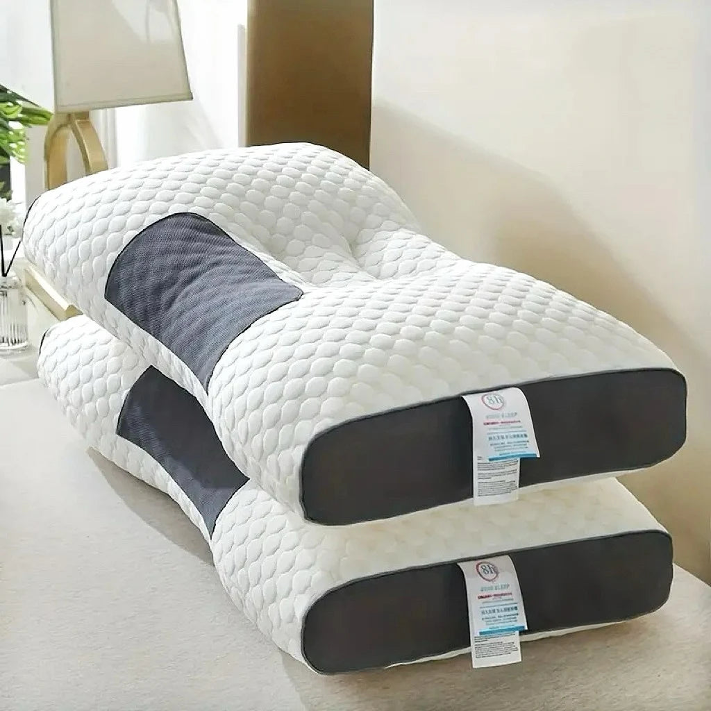 Local warehouse Knitted Massage Neck Pillow For Sleeping Soft, Adjustable Ergonomic Orthopedic Contour Support,helo to sleep