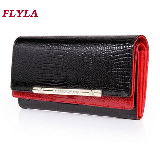 2024 High Quality Genuine Leather Wallets Women 2024 New Fashion Luxury Crocodile Purses Long Large Capacity Female Clutch Bag
