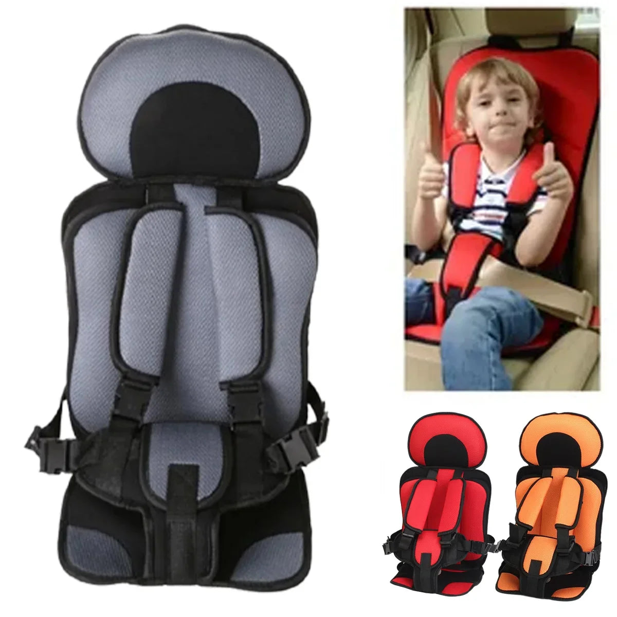 Portable Shopping Cart Mat Kids Safe Chair Mat Children's Chairs Updated Version Thickening Sponge Baby Stroller Cushion Accesso