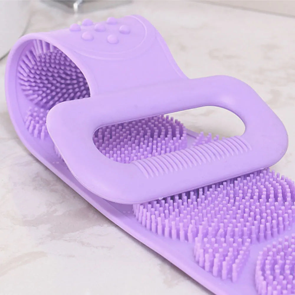 Silicone Body Scrubber Back Massage Exfoliating Sponge Bathroom Bath Brush Scrub Shower Brush Body Wash Scrub Removal Bath Tool