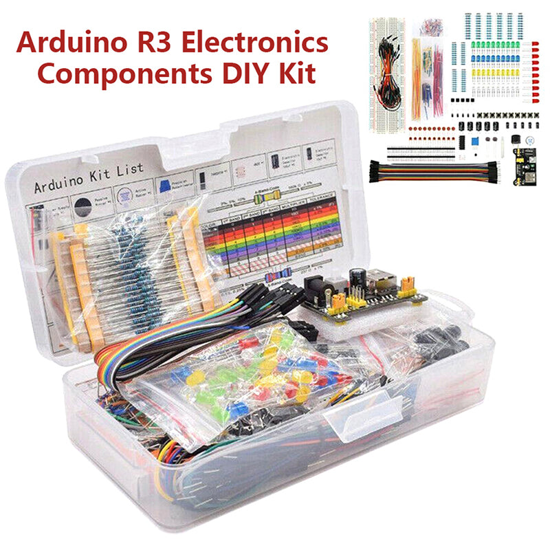 DIY Starter Electronic Kit 830 Tie-points Breadboard for Arduino UNO R3 Electronics Components Kit with Box