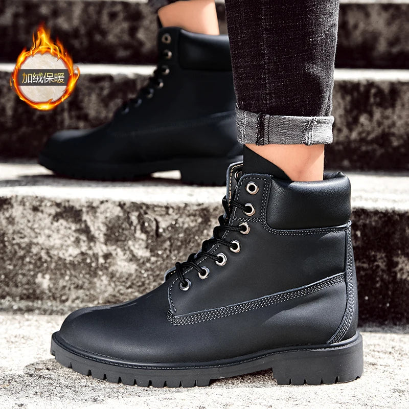 TINTINOS Men Boots 2022 New Winter Slippers Warm Men Shoes Waterproof Non-Slip Plush Sneakers Male tenis shoes Boots Men Sneakers Winter