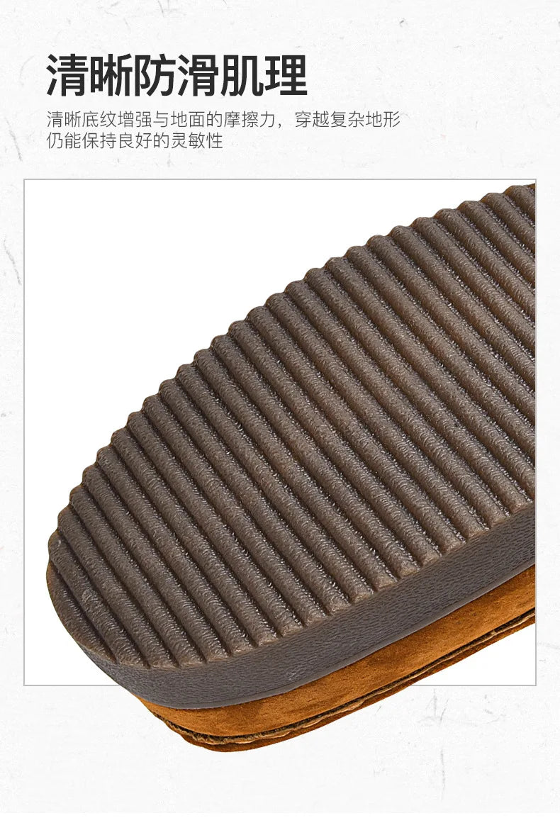 Autumn Men Casual Shoes Suede Leather Work Shoes Male Lace-up Flats Sneakers Platform British Business Party Dress Shoes 38-45