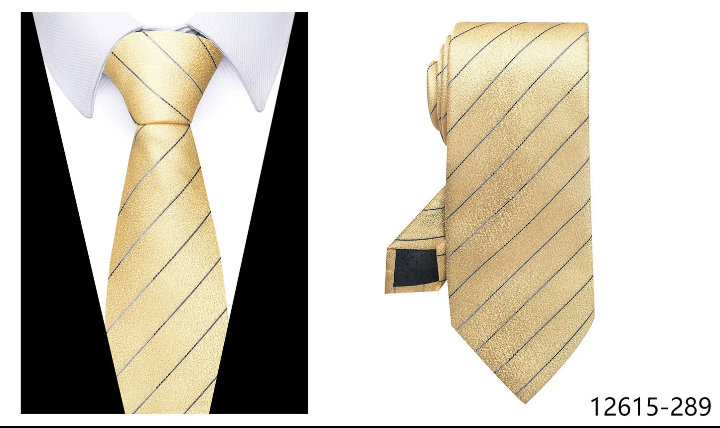 100% Silk Brand Tie Men High Grade Hot sale Woven Silk Gravatas Beige Suit Accessories Men Polka dot  Easter Day Necktie Cravate