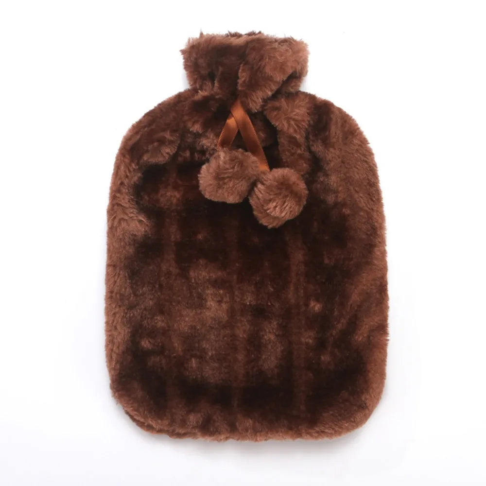 Removable Hot Water Bottle Cover Explosion Proof Leak-proof Plush Covering Portable and Reusable Cold-proof Hand Feet Warmer