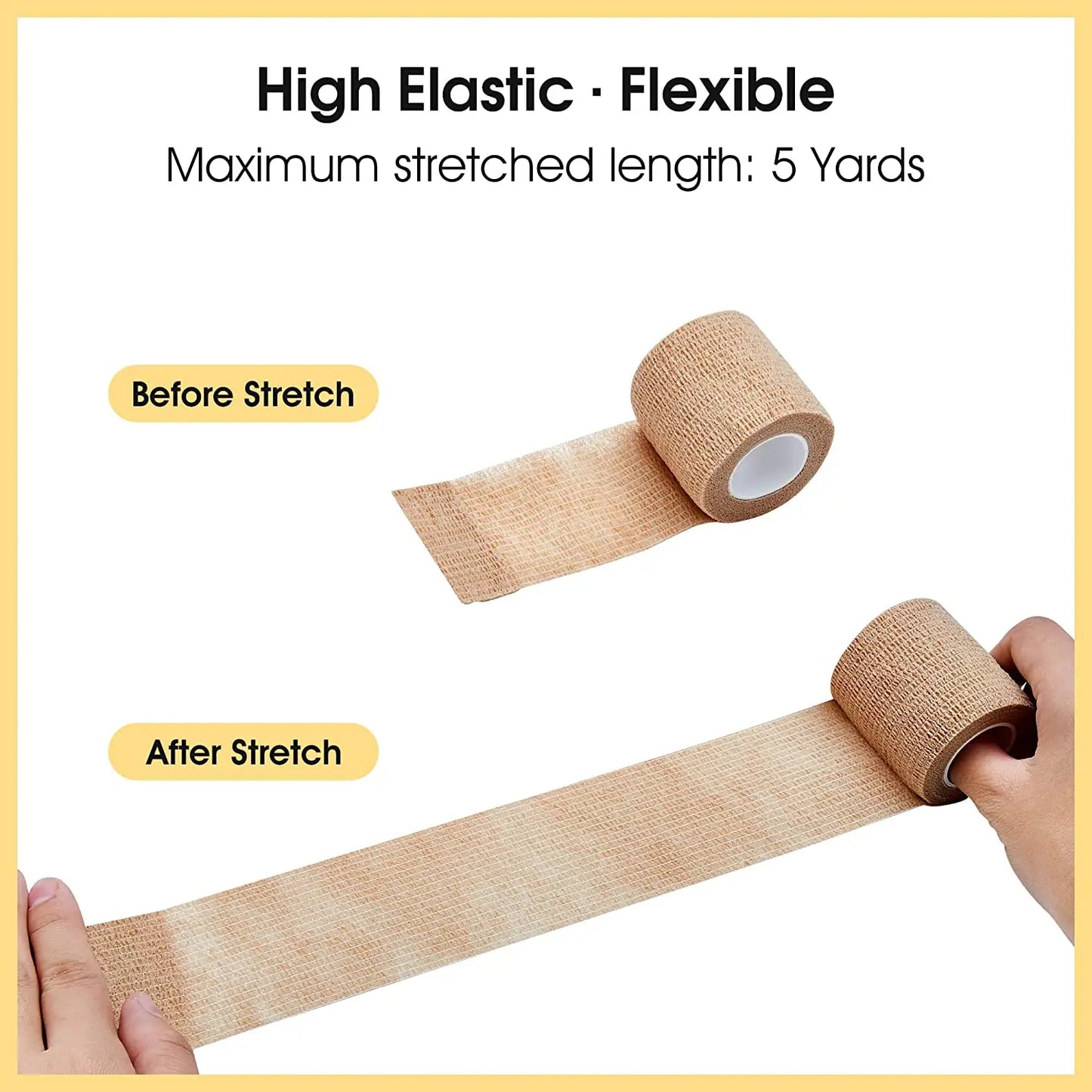 Elastic Bandage Sports Elastoplast Self Adhesive Tape Protect Wrist Palm Finger Arm Shoulder Knee Ankle Pets Leg Safety