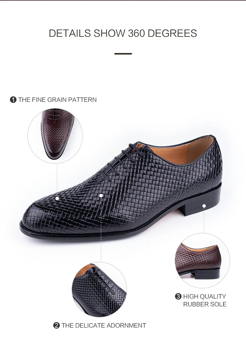 New 2024 Luxury Shoes for Men 2023 Oxford Genuine Leather Shoes New Model Formal Lace Up Dress Wedding Office Business Shoes for Men