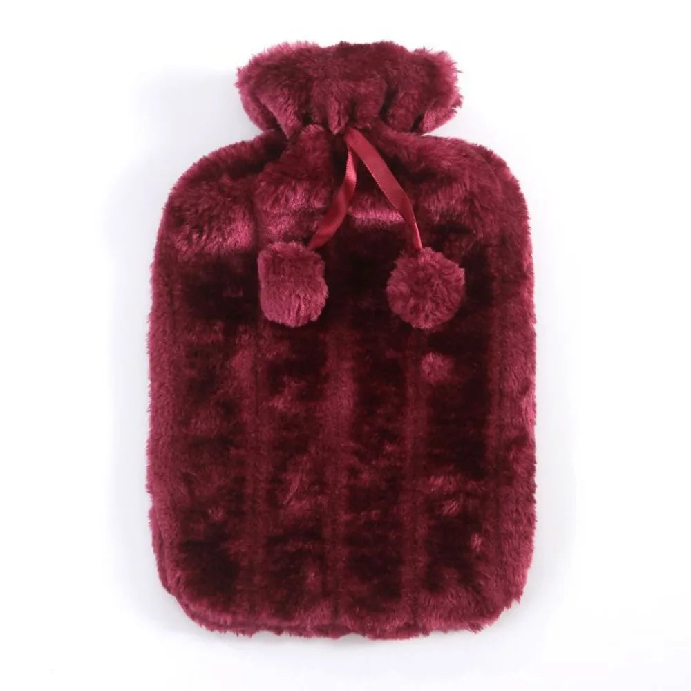 Removable Hot Water Bottle Cover Explosion Proof Leak-proof Plush Covering Portable and Reusable Cold-proof Hand Feet Warmer