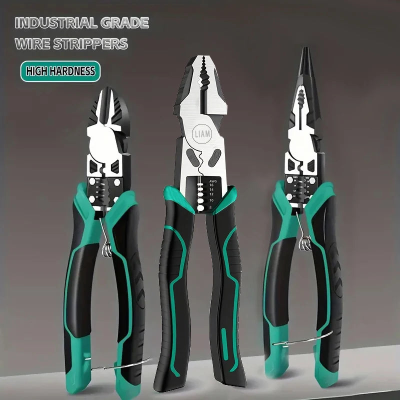 Multifunctional Heavy Duty Alloy Wire Cutters Diagonal Needle Nose Pliers Hardware Tools Universal Electrician Wire Pliers Set