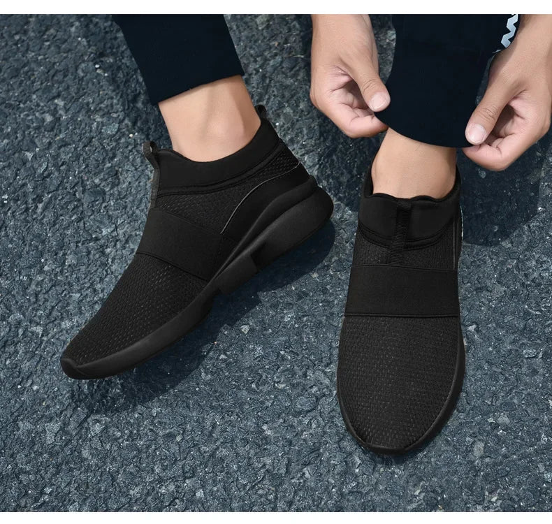 2025 Men Casual Shoes Sneakers Fashion Loafers Comfortable Mesh Mens Shoes Footwear Lightweight Walking Shoes White Size 46 Big Big SALES Now