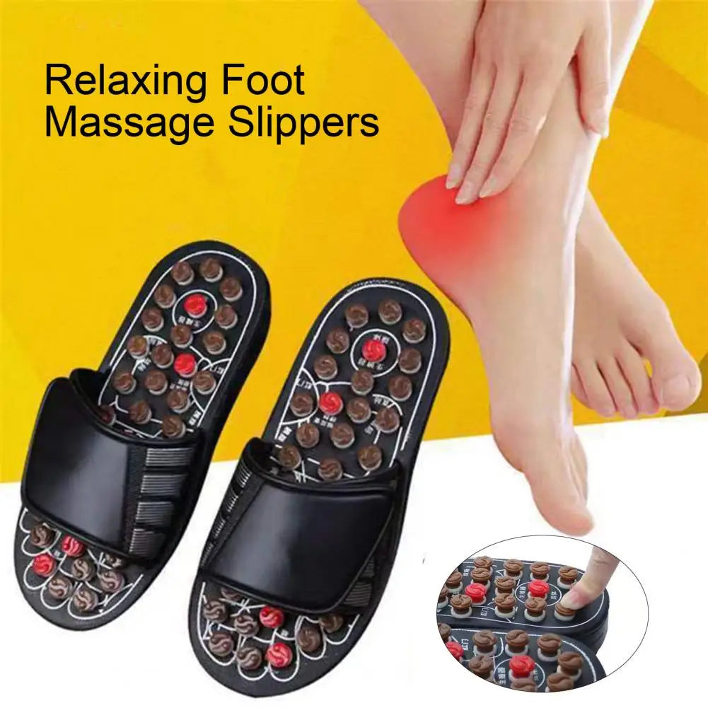 1 Pair Acupressure Massage Slippers Plantar Muscle Relaxation Foot Massager Home Acupuncture Sandals Slides Shoes
