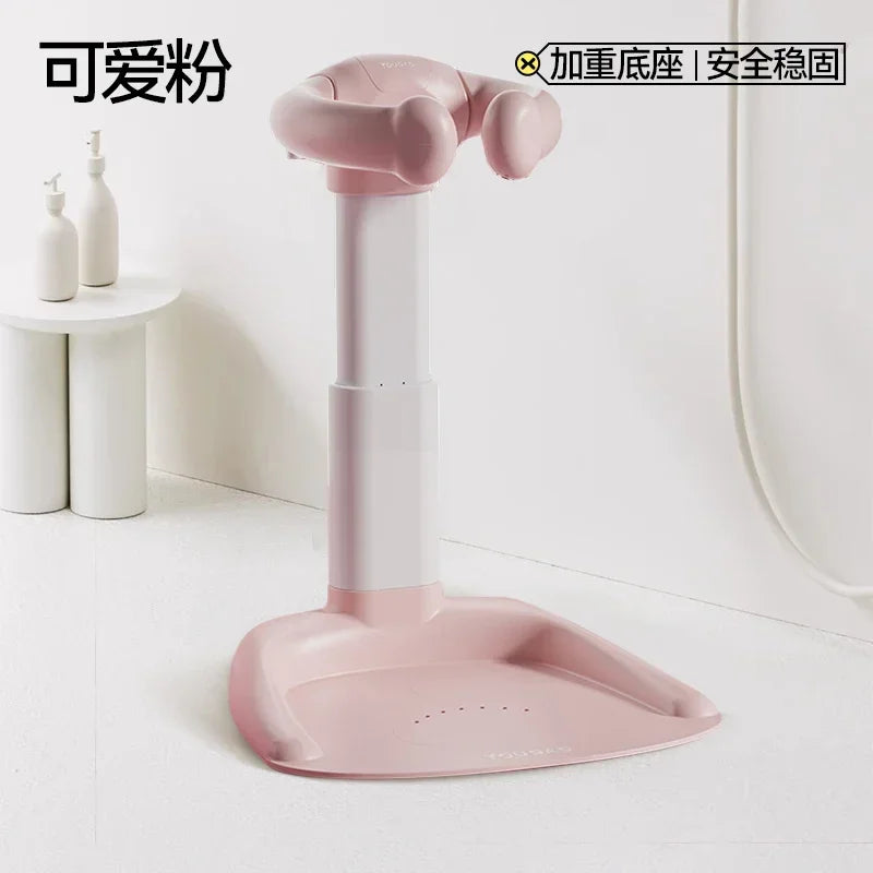Cartoon Bear Baby Bathtub with Stand, Children's Baby Standing Bath, Baby Rinse Butt Holder, Toddler Stand Bath Tub Showers