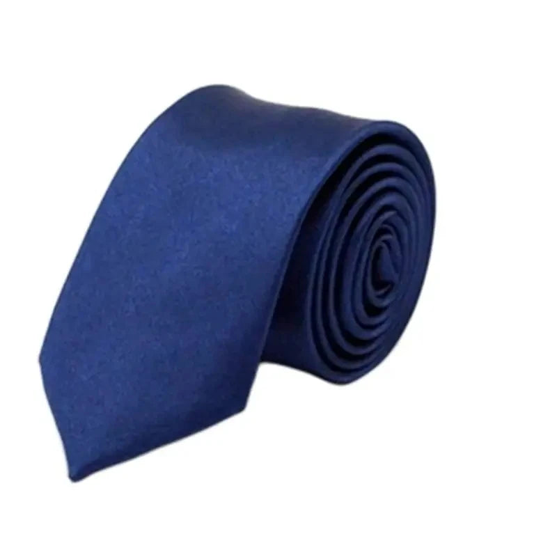 Simple And Casual 5CM Black Tie Men's Formal Business Narrow Edition Wedding Students Fashion Solid Color Tie