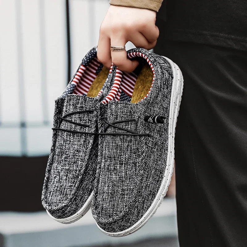 Men Casual Shoes Slip on Canvas Loafers Comfortable Walking Flats for Man Non Slip Soft Moccasins Sneakers Summer loafers