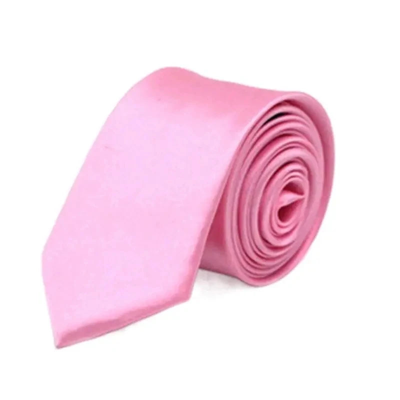 Simple And Casual 5CM Black Tie Men's Formal Business Narrow Edition Wedding Students Fashion Solid Color Tie