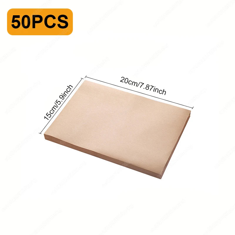 50/100/200PCS Baking Paper for Oven Air Fryer Baking Mat Non-stick Absorption Oil Paper Baking Grilling Cuttable Parchment Paper