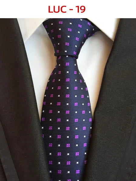 8cm Men's Tie Silk Plaids Floral Luxury Necktie Striped Ties For Men Business Formal Dresses Wedding Accessories Boy Tie