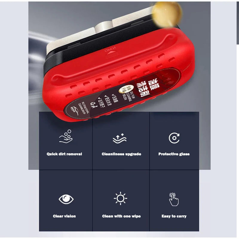 NEW 2024-2025 Car Glass Strong Gloss Cleaner Oil Film Remover Windshield Window Rearview Mirror Glass Cleaner Remover Dirt Car Cleaning Brush