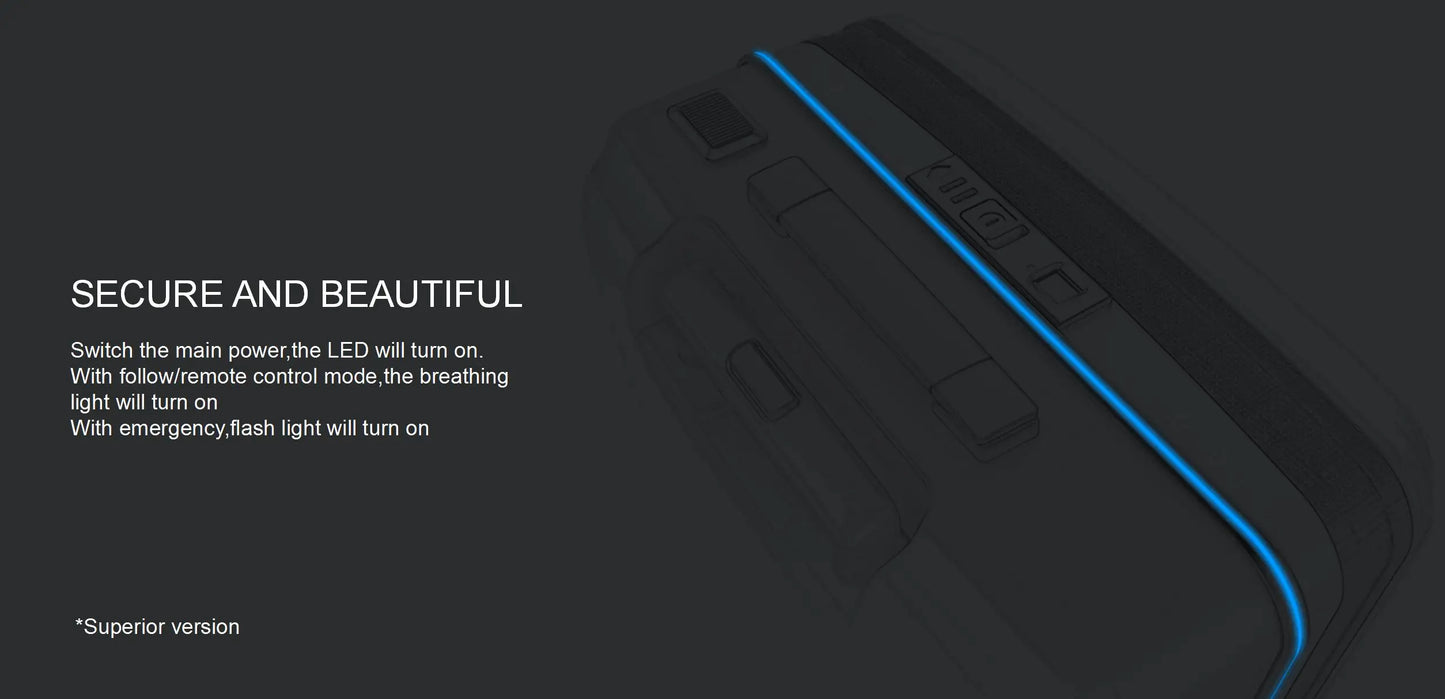 Airwheel Smart Following Suitcase SR5 20 Inch Smart Auto Follow Luggage Aluminum Carry On Smart Suitcase Travel Bags Trolley