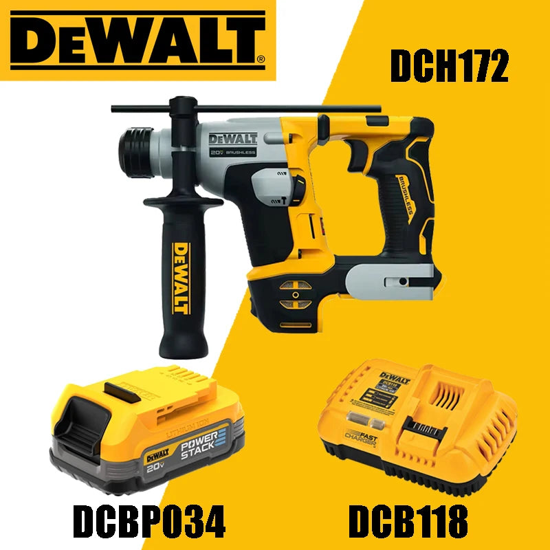 DEWALT DCH172 Brushless 20V Portable Hammer Impact Drill Shock Absorption Design 16MM ATOMIC Compact Drill Power Tools