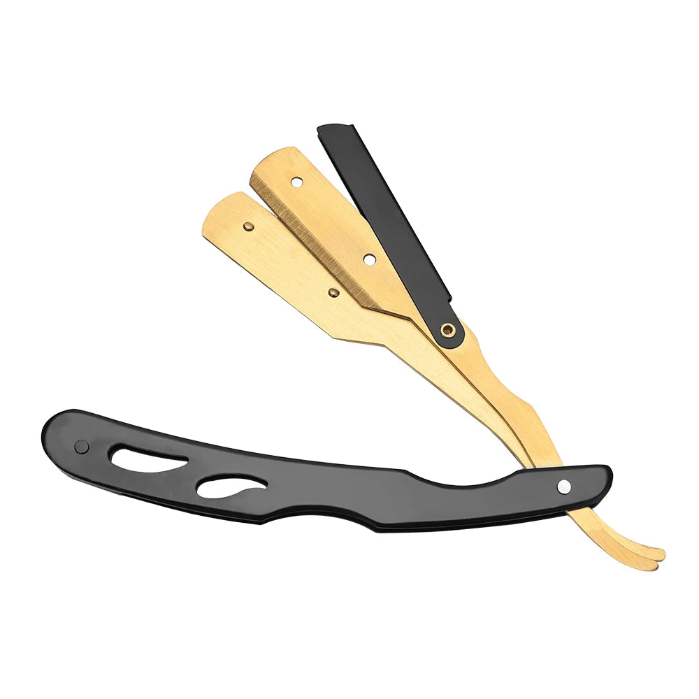 Professional Shaving Knife Manual Shaver Stainless Steel Shaver Rack Professional Straight Edge Razor Barber Beard Cutter