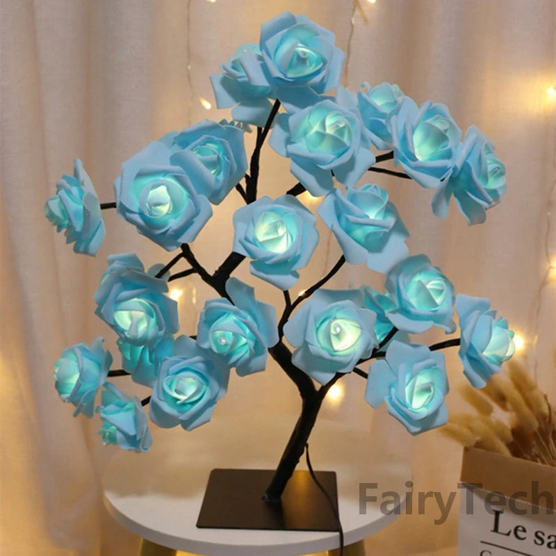 LED Rose Flower Table Lamp USB Fairy Lights Night Lights Home Celebration Wedding Bedroom Decoration