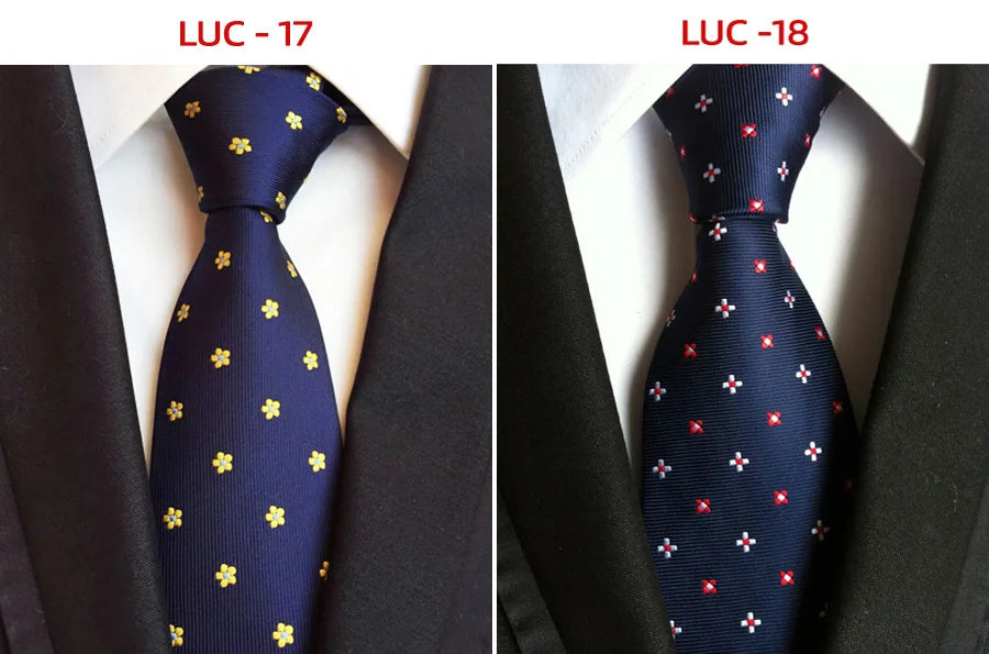 8cm Men's Tie Silk Plaids Floral Luxury Necktie Striped Ties For Men Business Formal Dresses Wedding Accessories Boy Tie
